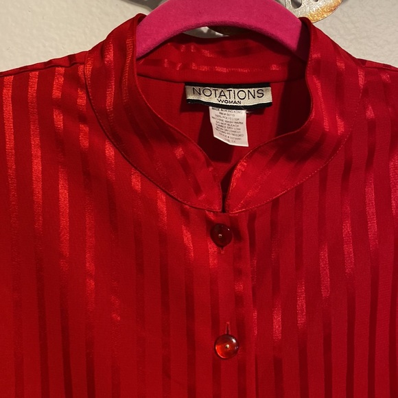 NOTATIONS Red tunic Size 1X - Picture 2 of 4